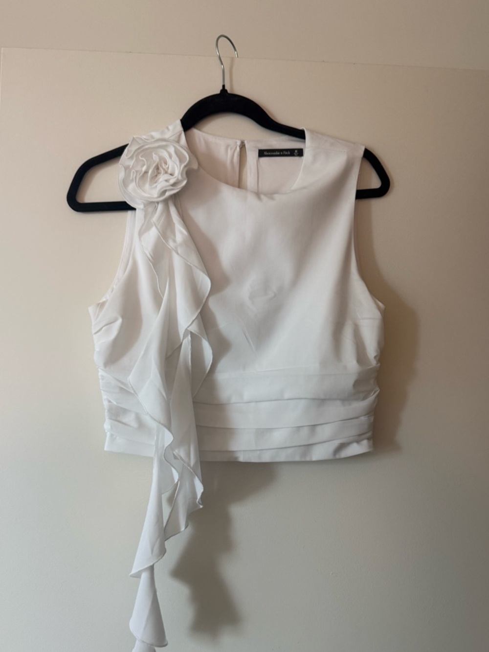 Abercrombie white Rosette tank top